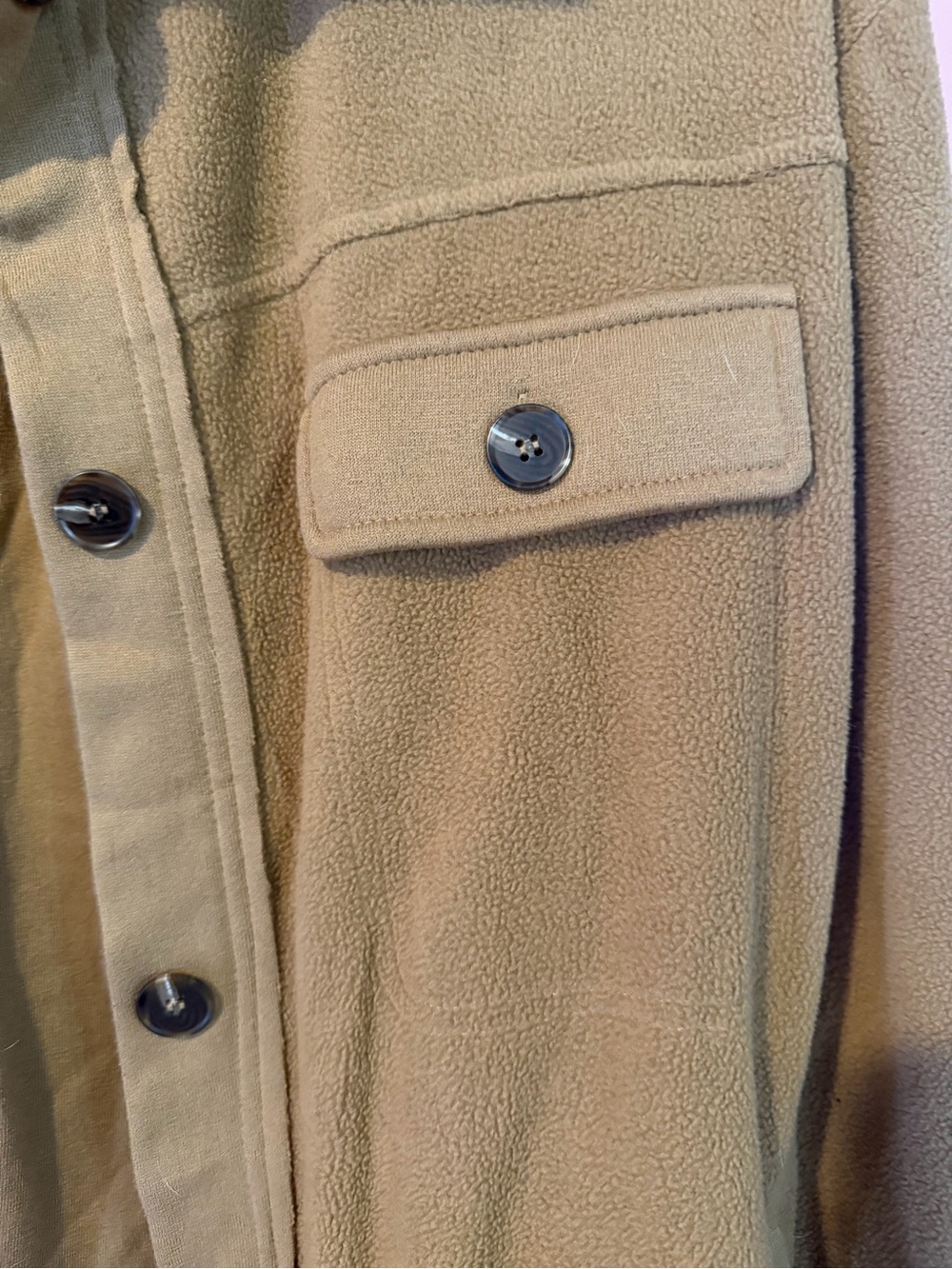 LA MIEL Men's Tan Fleece Shirt Jacket